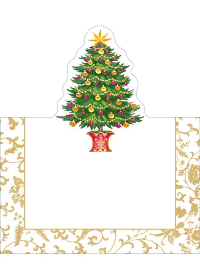 Gilded Tree Place Card Die-Cut Foil 8 Per Package
