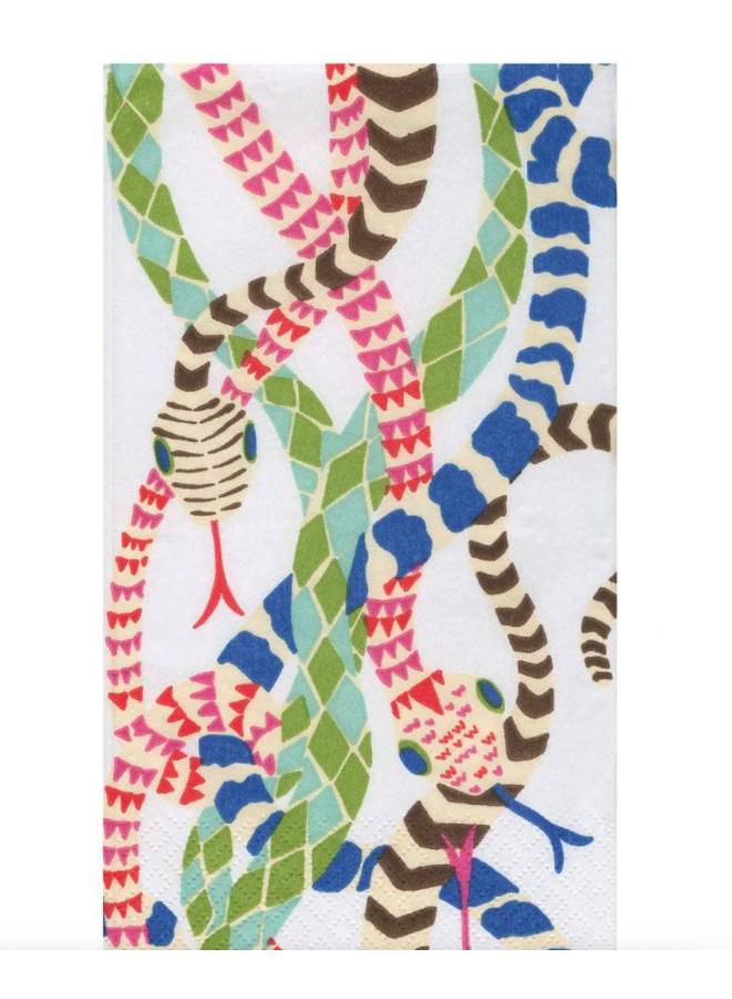 Serpentine White Guest Towel Napkins - 15 Per Package