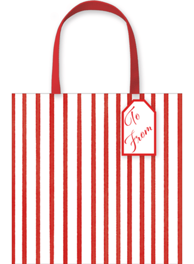 Stripes For Days Red and White Gift Bag - Small