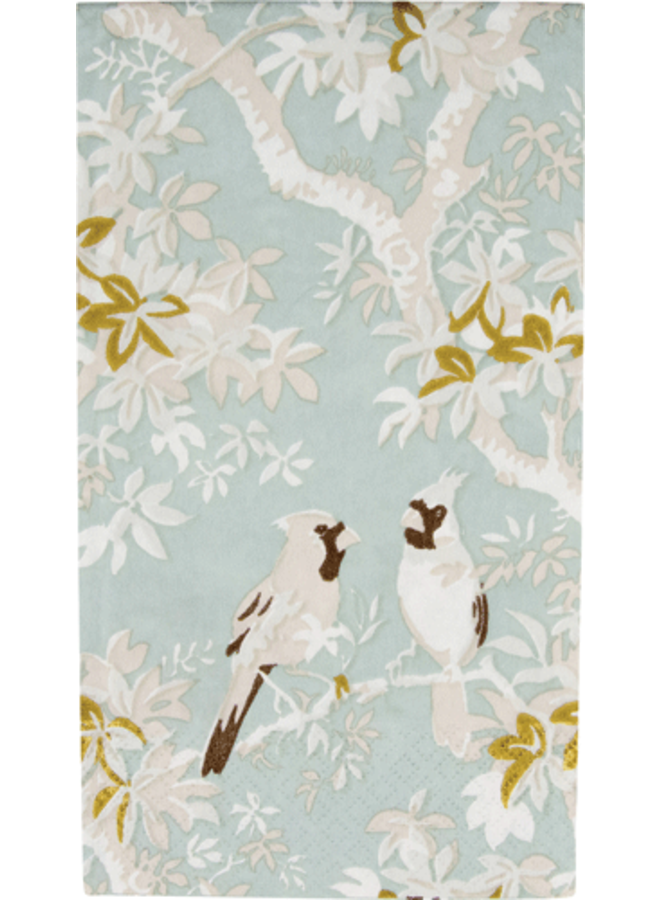 Scenic Songbirds Guest Towel in Celadon - 15 Per Package