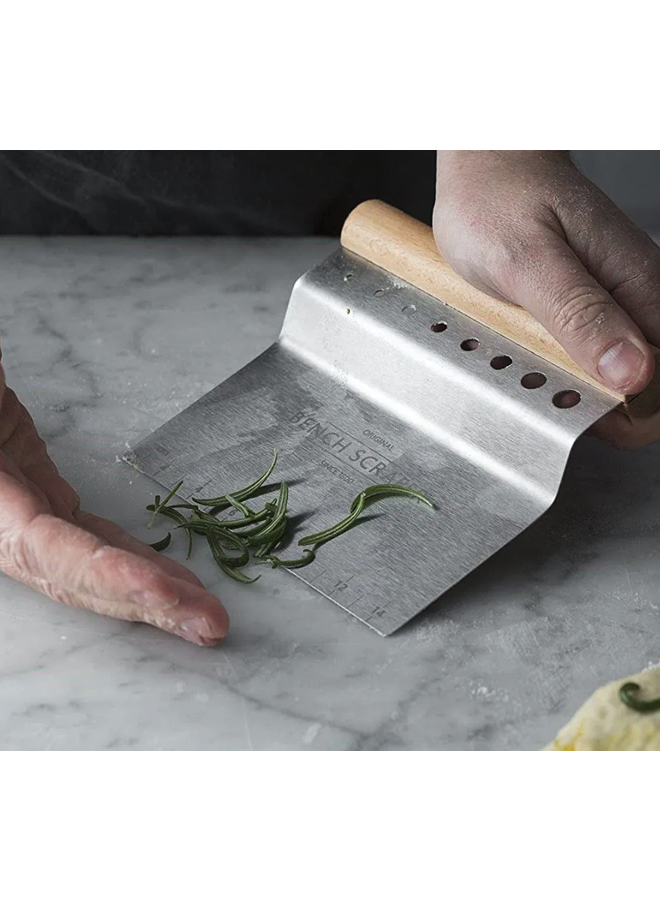 Bench Scraper/Herb Stripper 4-in-1