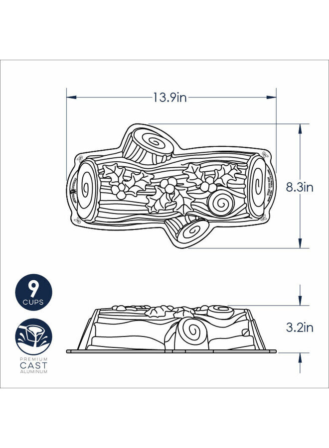 Buche De Noel Yule Log Cake Pan