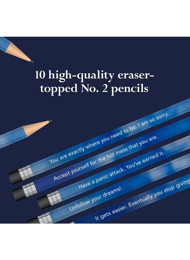 Disappointing Affirmations 10 Graphite Pencils