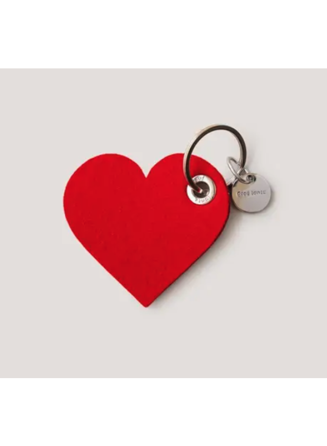 Merino Wool Heart Key Fob