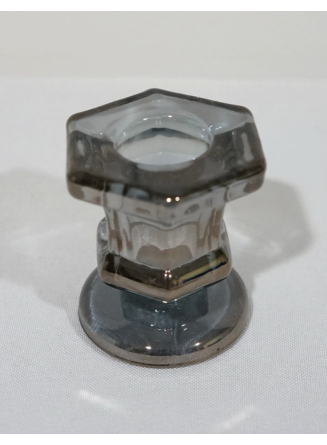 Glass Candlestick Holder