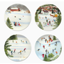 Caskata X Felix Doolittle Winter Wonderland Plates, Set of 4