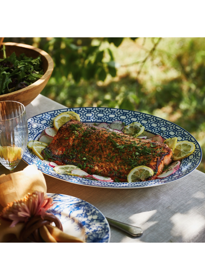 Newport Garden Gate Oval Rimmed Platter