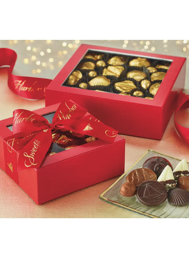 Chocolate Filled Red Window Box - 40 Pc