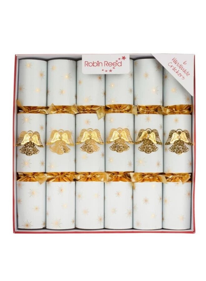 Jewel Angel Gold Party Crackers 6 per box-10”