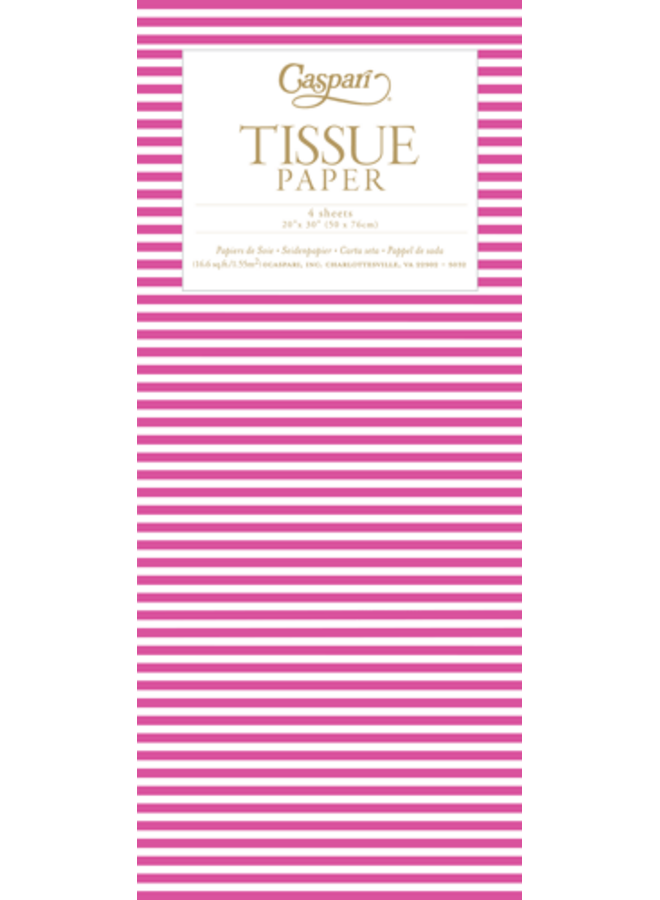 Mini Stripe FuchsiaTissue - 4 Sheets Included