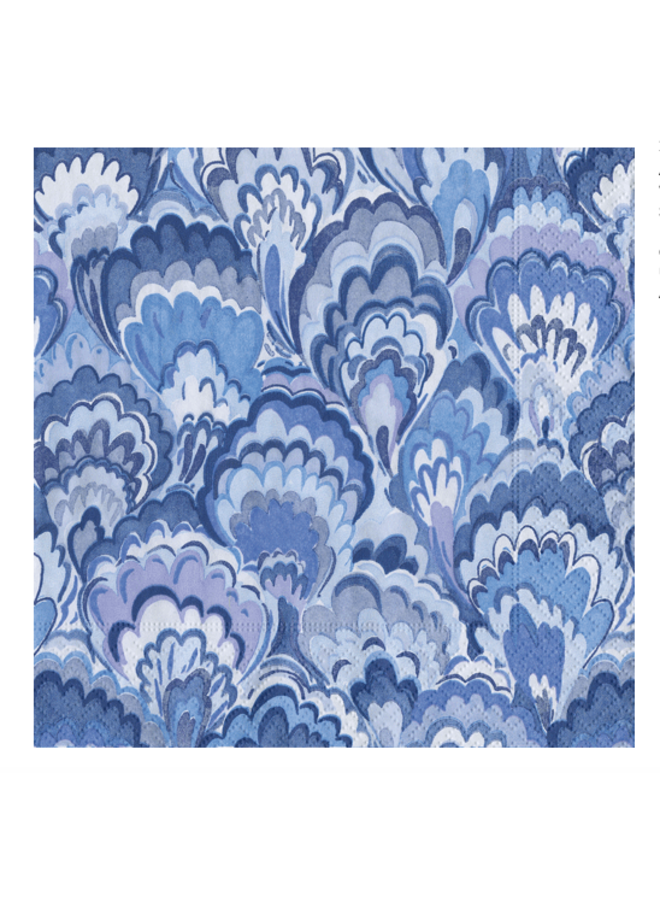 Marbled Ceramica Indigo Cocktail Napkins - 20 Per Package