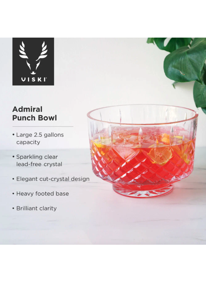 Admiral Crystal Punch Bowl