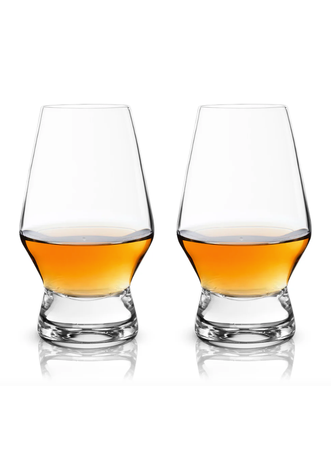 Raye Crystal Footed Scotch Glasses, Set of 2