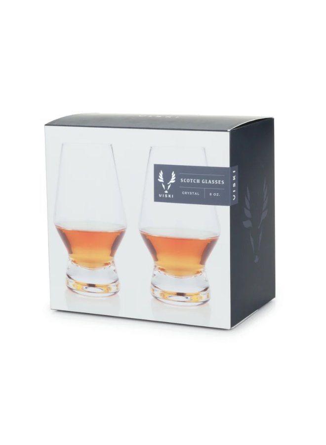 Raye Crystal Footed Scotch Glasses, Set of 2