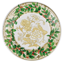 Holly Ceramic Ivory & Gold Dinner Plates - 8 Per Package