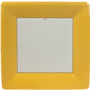 Grosgrain Border Yellow Square Dinner Plates