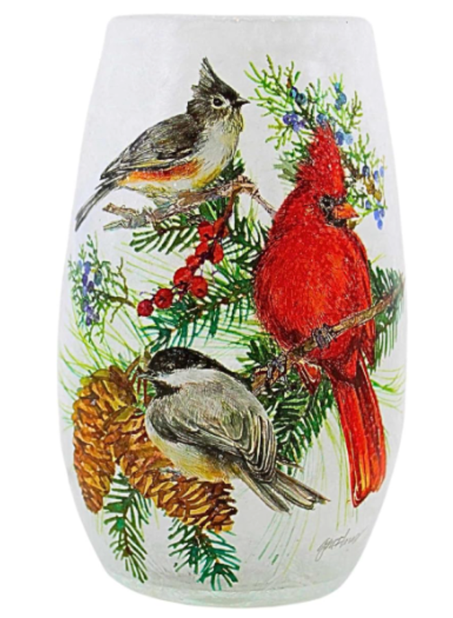 5.25" Elegant Holiday Pre-Lit Small Vase