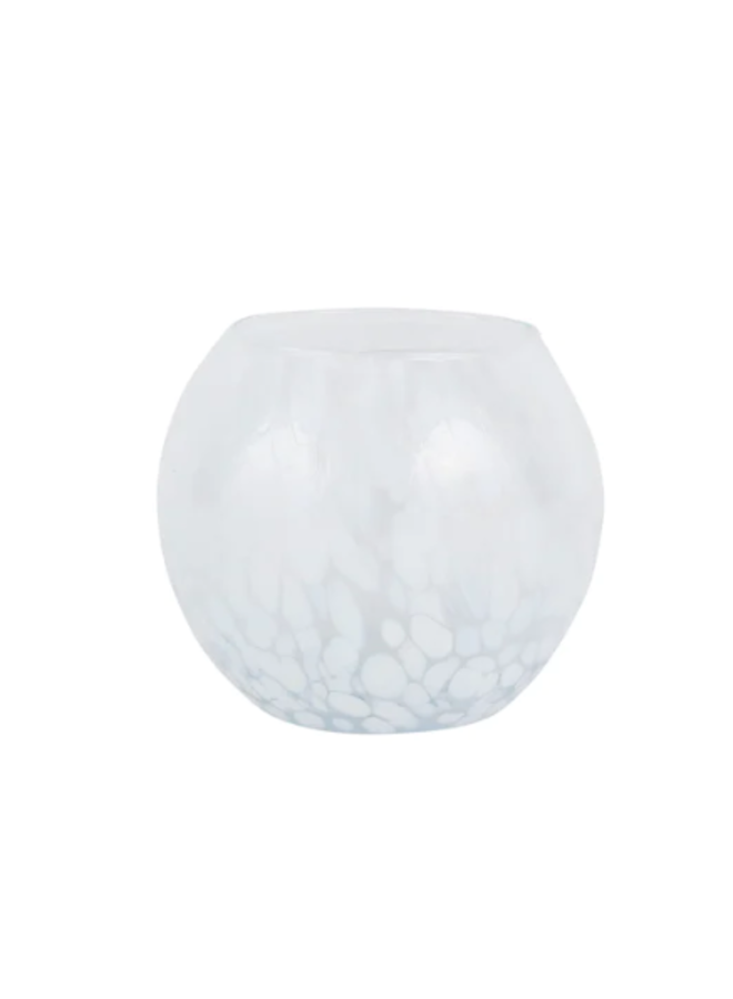 Nuvola White Round Bud Vase