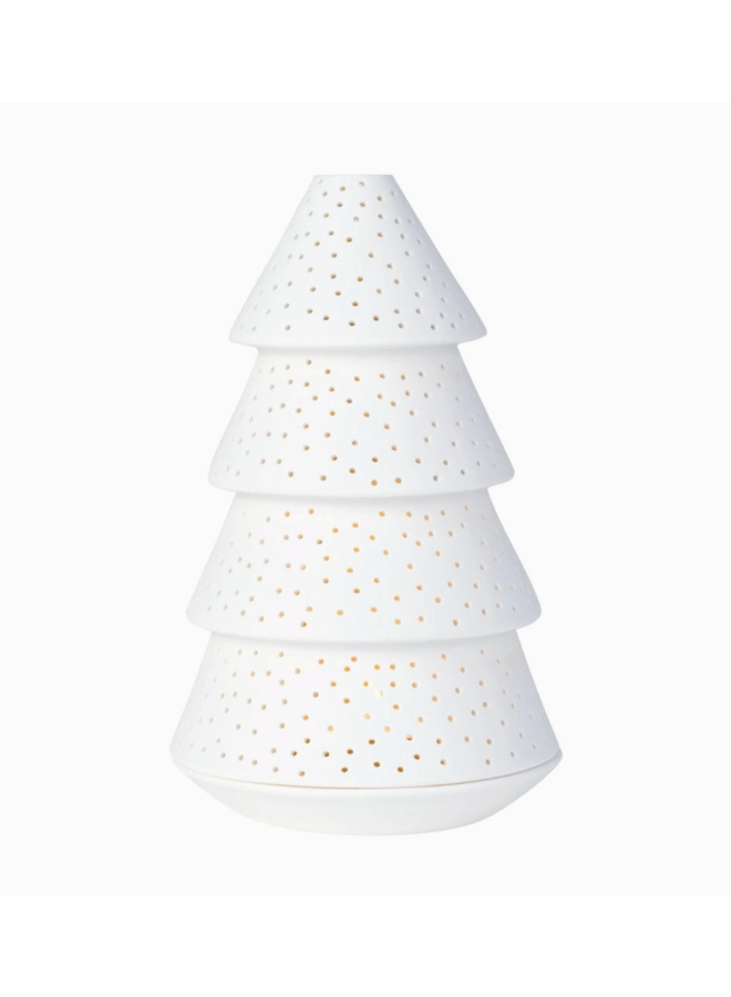 Porcelain Fir Tree Candle Holder