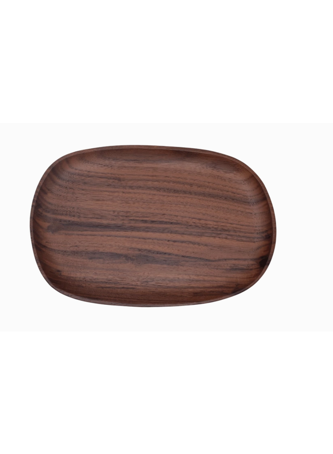 Large Walnut Pebble Tray