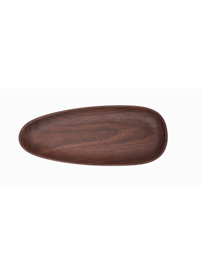 Oval Walnut Pebble Tray