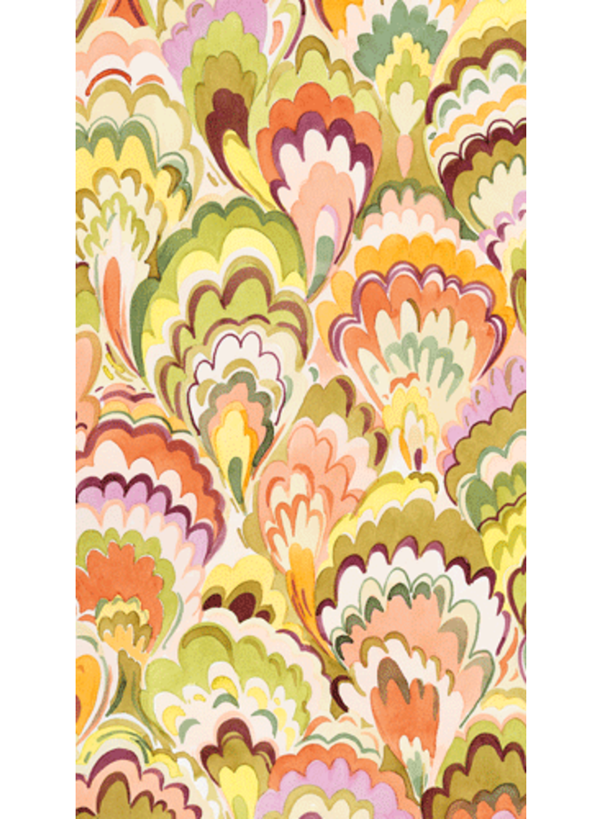 Marbled Ceramica Raspberry/chartreuse Guest Towels - 15 Per Package