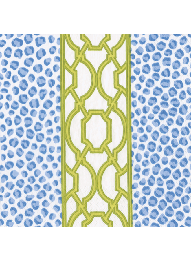 Knots and Spots Blue/green Cocktail Napkins - 20 Per Package