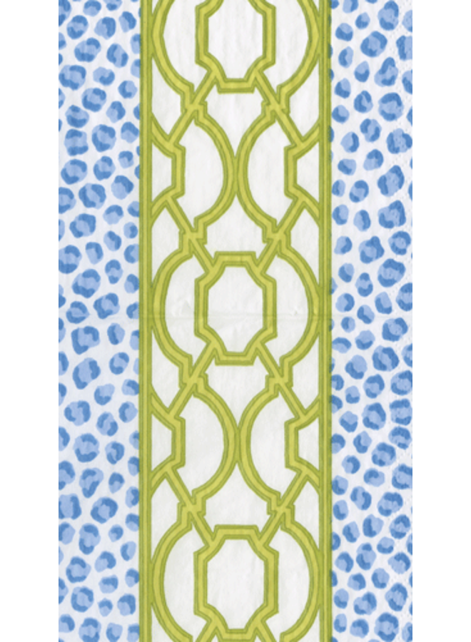 Knots and Spots Blue/green Guest Towels - 15 Per Package