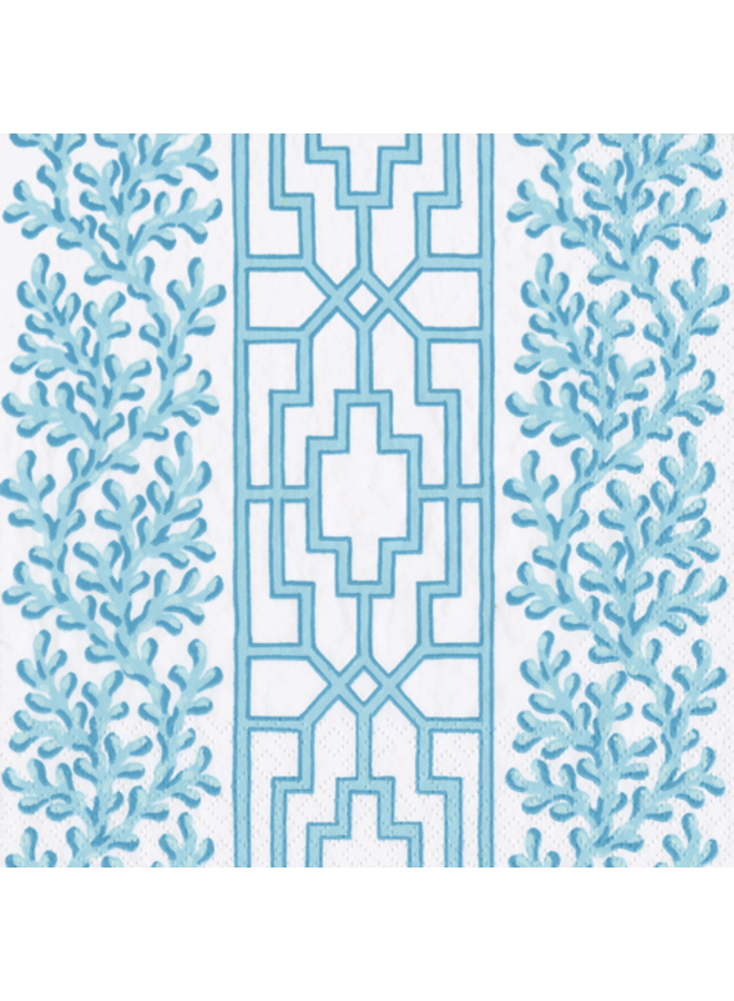 Coral and Trellis Robin's Egg Cocktail Napkins - 20 Per Package
