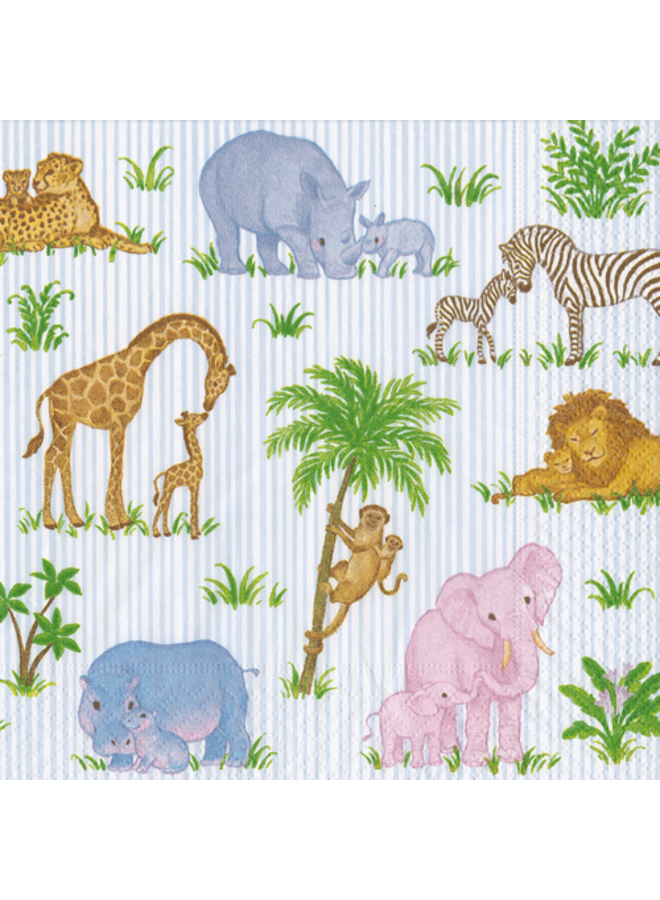 Safari Baby Cocktail Napkins - 20 Per Package