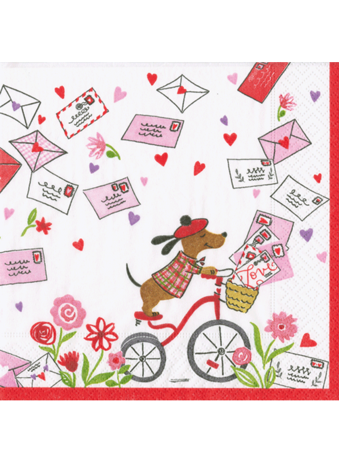 Love Notes Cocktail Napkins - 20 Per Package