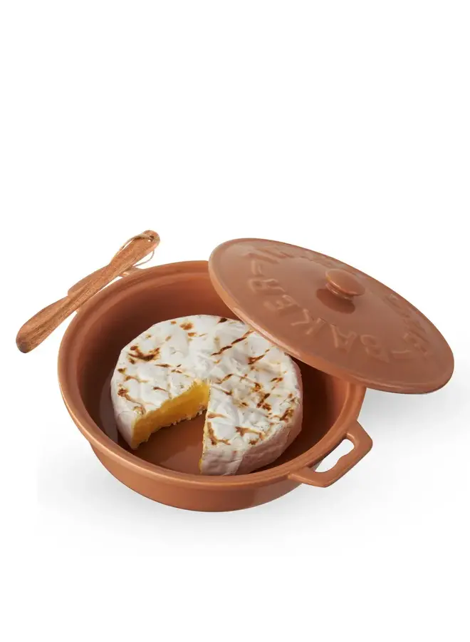 Terra Cotta Brie Baker w/ Wooden Spreader