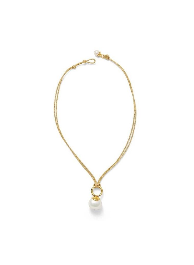 Golden Pebble Pearl Pendant