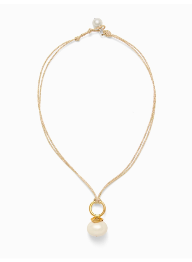 Golden Pebble Pearl Pendant