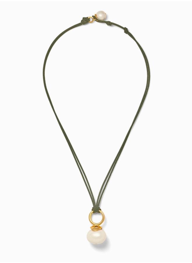 Golden Pebble Pearl Pendant