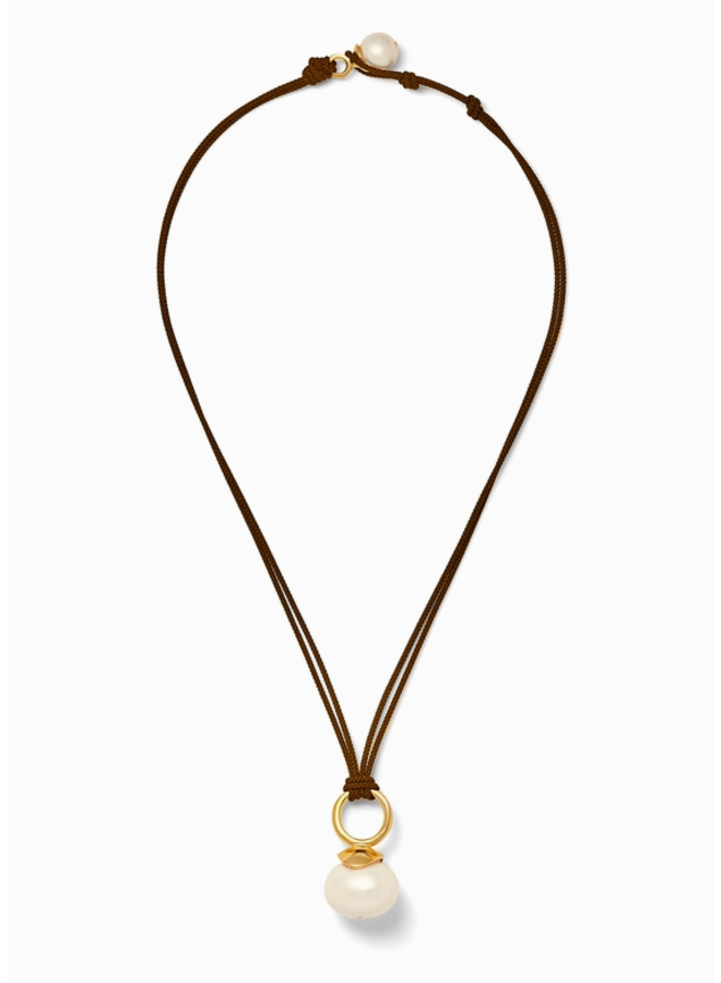 Golden Pebble Pearl Pendant