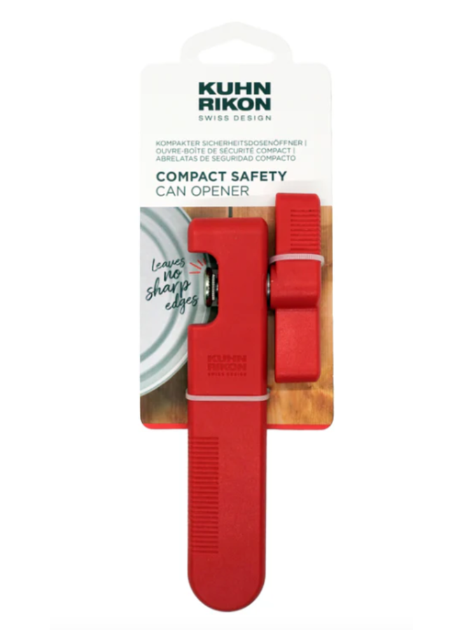Compact Safety Can Opener Red