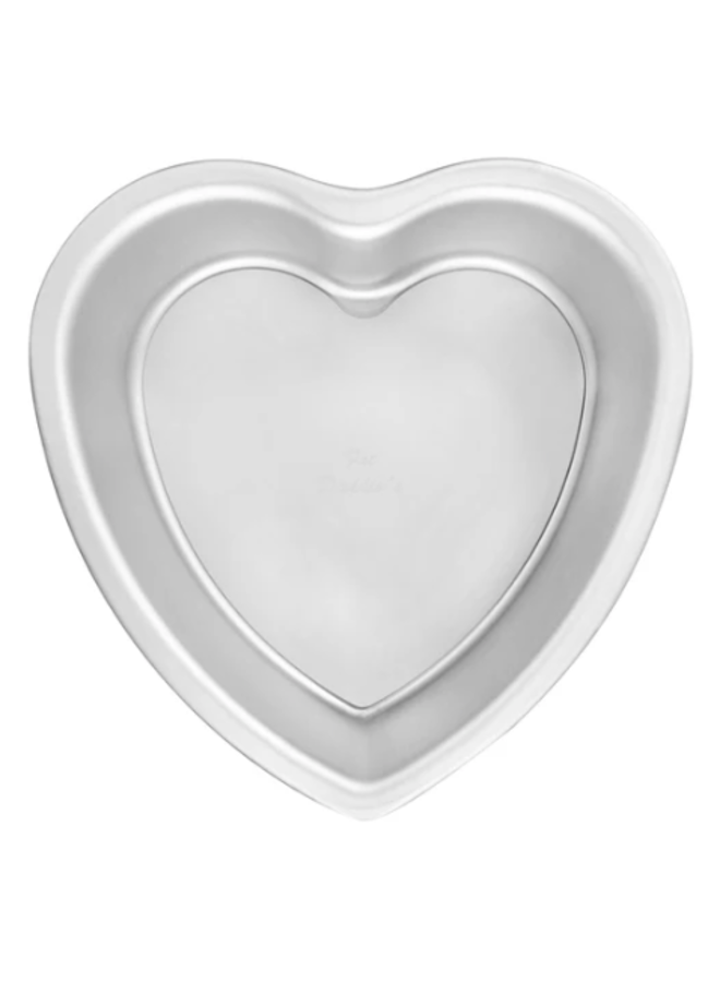 Aluminum Heart Cake Pan Removable Bottom 8" x 3"