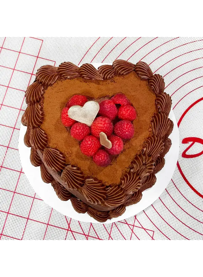 Aluminum Heart Cake Pan Removable Bottom 8" x 3"