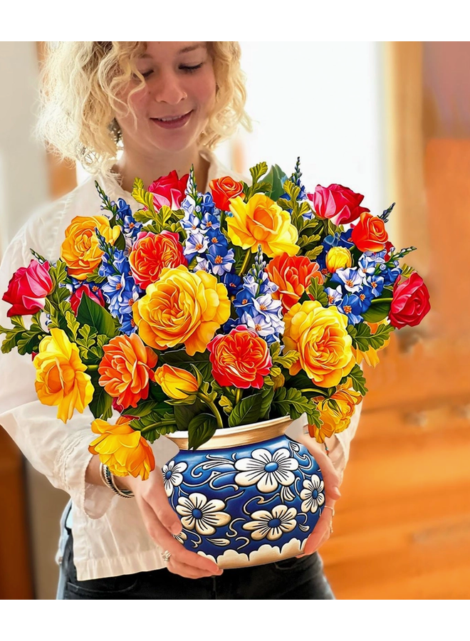Grande Sorbet Roses Pop-Up Card Bouquet