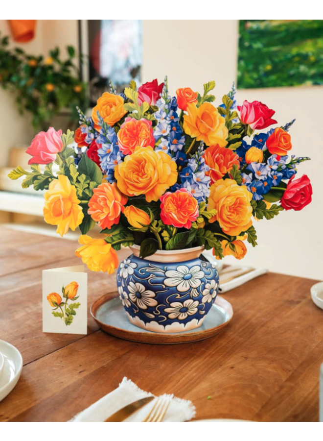 Grande Sorbet Roses Pop-Up Card Bouquet