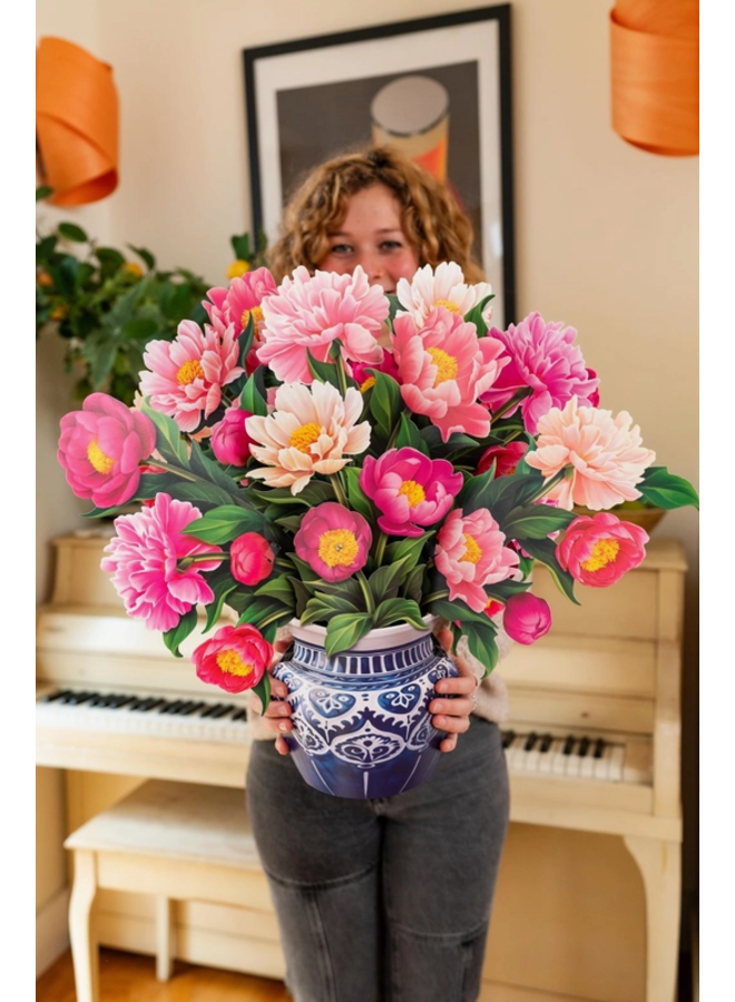 Grande Peony Paradise Pop-Up Card Bouquet