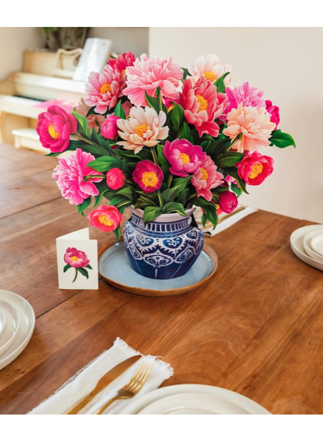 Grande Peony Paradise Pop-Up Card Bouquet