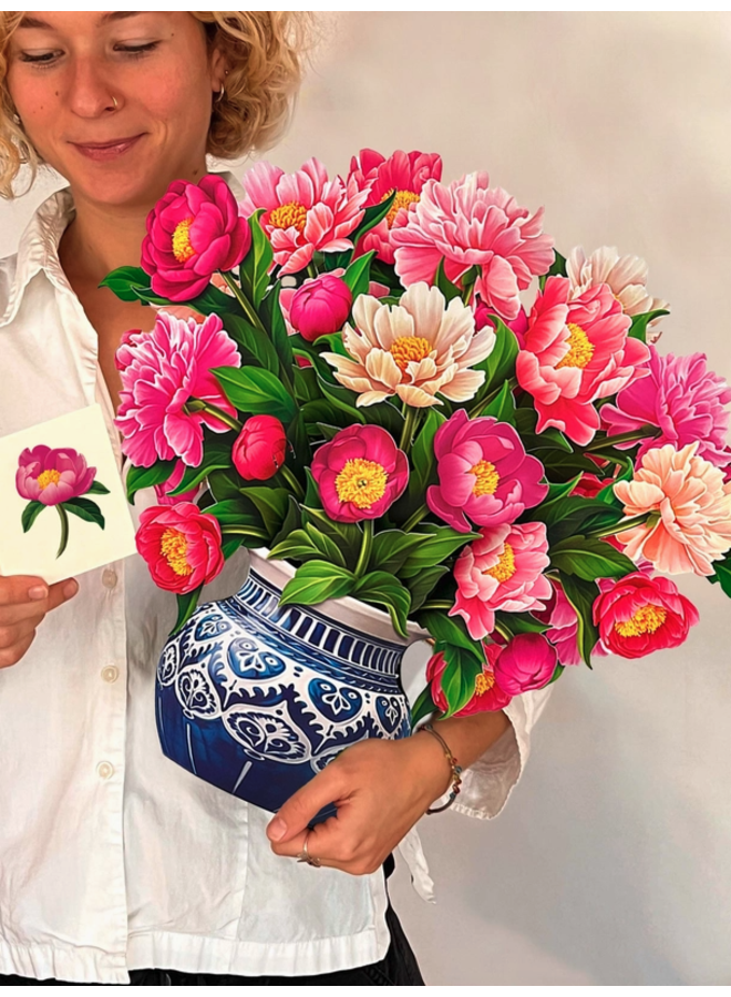 Grande Peony Paradise Pop-Up Card Bouquet