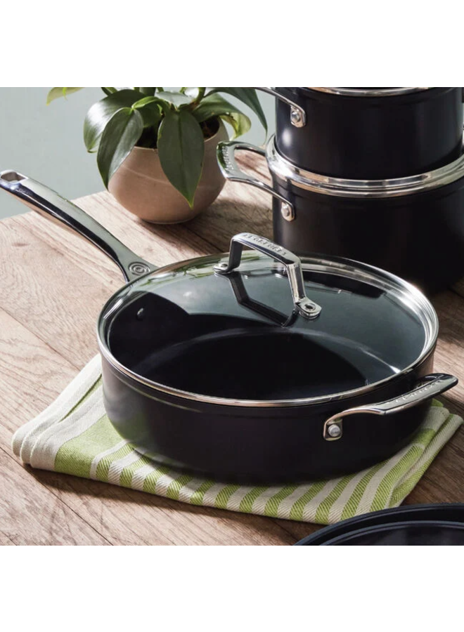 Essential Non-Stick Ceramic Saute Pan with Glass Lid 4.25qt