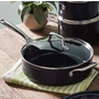 Essential Non-Stick Ceramic Saute Pan with Glass Lid 4.25qt