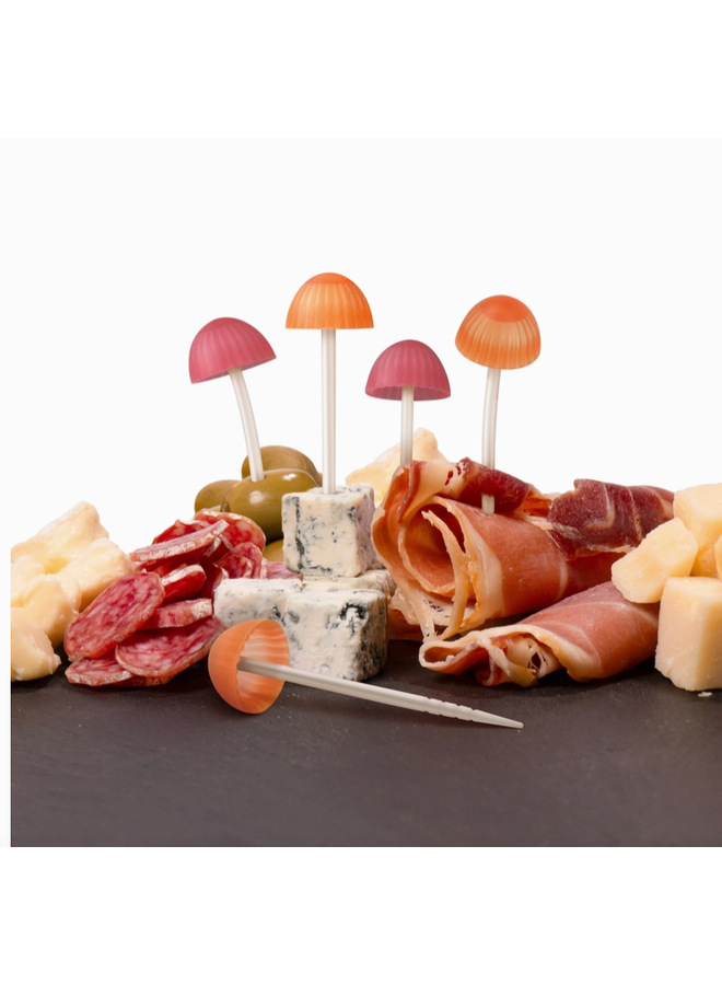 Munchrooms - Mushroom Reusable Party Picks - Set of 12 Picks
