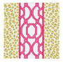 Knots And Spots Green & Fuchsia Cocktail Napkins - 20 Per Package