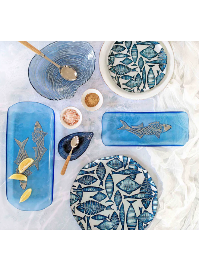 Isola Glass Small Fish Rectangular Tray