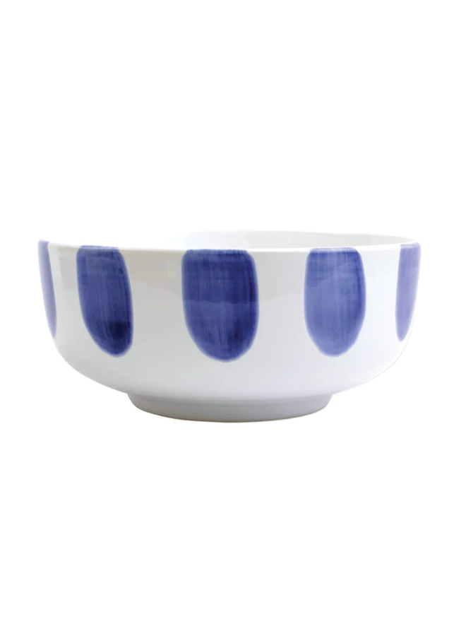 Santorini Dot Large Footed Serving Bowl